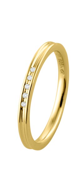 530127-3111-046 | Memoirering Cuxhaven 530127 333 Gelbgold, s.Zirkonia<br>∅ Stein 1,1 mm <br>100% Made in Germany   519.- EUR   